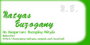 matyas buzogany business card